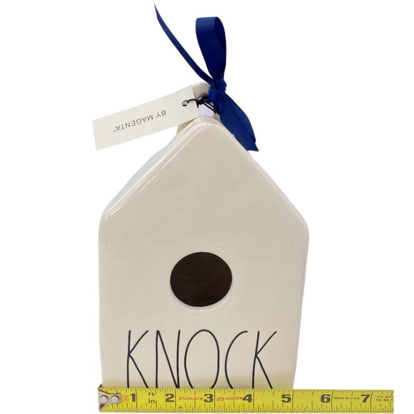 RAE DUNN Ceramic KNOCK Bird House NEW With Tags - Picture 11 of 11